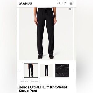 Jaanuu women’s Xenos UltraLITE™ Knit-Waist Scrub Pant